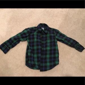 Carters 2T Boys Flannel Top Green/Blue Plaid